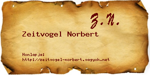 Zeitvogel Norbert névjegykártya